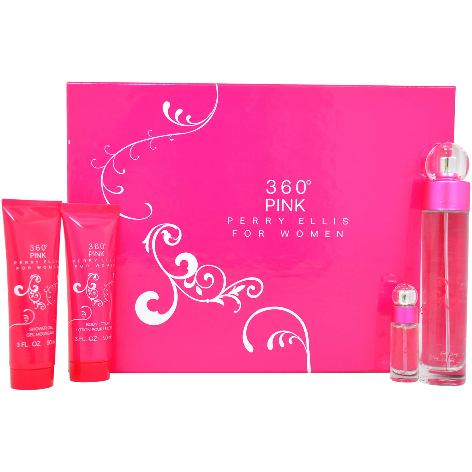 Perry Ellis - Perry Ellis 360 Pink for Women Gift Set, 4 pc - Walmart ...