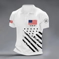 thumbnail image 3 of USA 250th Anniversary Polo Shirt Men Patriotic American Flag Graphic Short Sleeve Button Polo America 250 Merchandise, 3 of 5