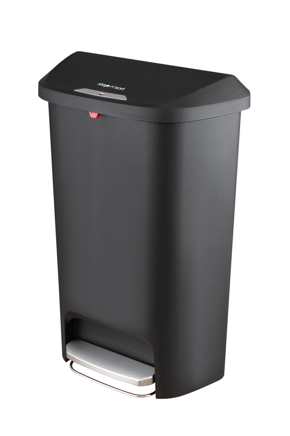 The Step N' Sort Grande poubelle en plastique de 50 L avec pédale en acier