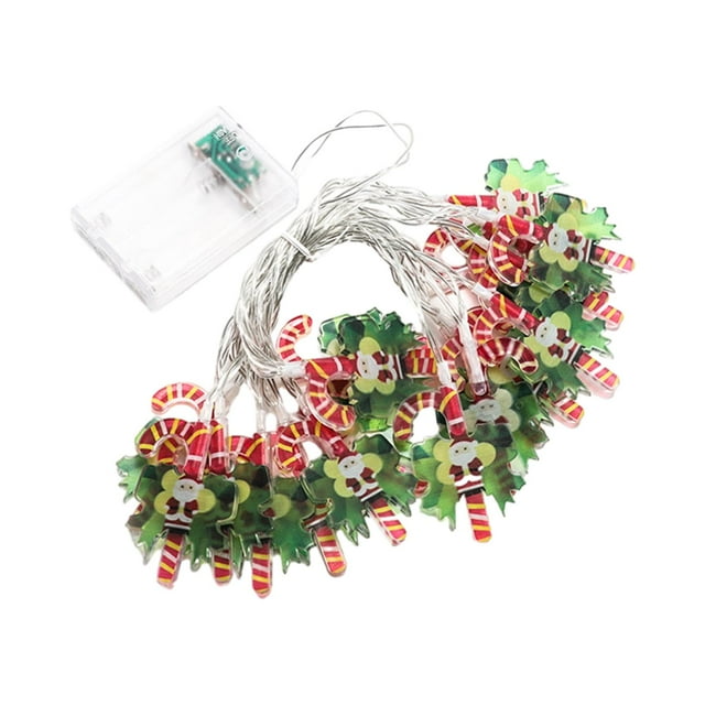 Luces de cadena navideñas, luz de noche moderna para casa de campo, chimenea, apartamento Muleta