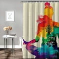 thumbnail image 2 of Orinice Yoga Bathroom Decor Set Colorful Luxurious Graphic Print Polyester Fabric Shower Curtain Set with Hooks 36x72, 2 of 7