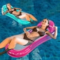 thumbnail image 5 of PVC Inflatable Hammock Bed Foldable Water Recliner Mats Portable Leak Proof Nozzle Durable Waterproof Swimming Pool Accessories Rose Red, 5 of 5