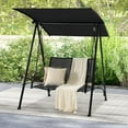 thumbnail image 1 of Gymax 2-Person Patio Swing Seat Swing Bench Canopy Swing Loveseat Outdoor Black, 1 of 7
