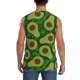 thumbnail image 4 of Balery Big Colorful Avocados Camisetas sin mangas para hombre, absorbe la humedad y protege contra el mal olor.-Large, 4 of 7