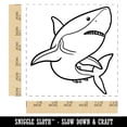 thumbnail image 2 of Powerful Great White Shark Self-Inking Rubber Stamp Ink Stamper - Blue Ink - Large 1-1/2 Inch, 2 of 7