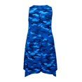 thumbnail image 4 of NinXxx Women‘s Square Neck Sleeveless Camo Dress Loose Casual Tunic Sundress Blue XL, 4 of 5