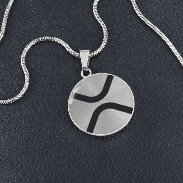 Ripple (XRP) Circle Necklace Stainless Steel or 18k Gold 18-22 Ripple (XRP) Circle Necklace Stainless Steel or 18k Gold 18-22