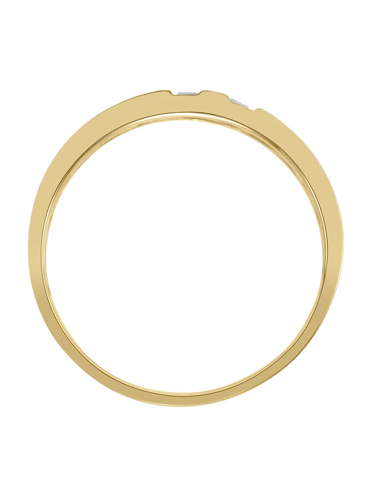 Diamond-Accent 18KT Yellow Gold over Sterling Silver "Reverant" Men's Cross Fashion Ring by Keepsake