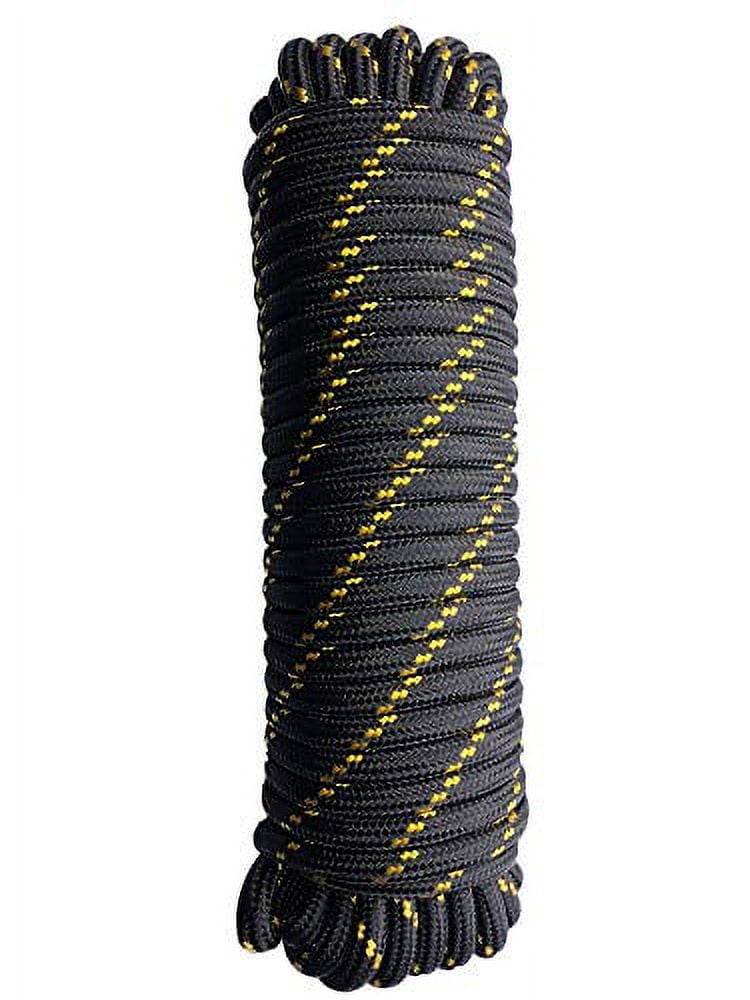 Typhon East Polypropylene Braided Nylon Rope (3/8? Thick x 100ft Long), Heavy  Duty UV and Mildew Resistant Paracord