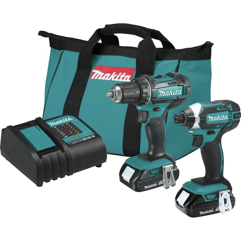 Tot stand brengen Abstractie Calamiteit Makita 2-Tool 18V LXT Lithium-Ion Drill/Driver & Impact Driver Cordless  Tool Combo Kit - Walmart.com