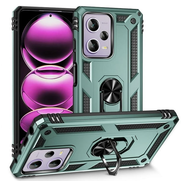 Funda de teléfono para Xiaomi Poco X5 Pro 5G y Redmi Note 12 Pro de Uso Rudo Shockproof + Cristal 9D
