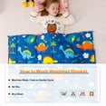 thumbnail image 6 of Sivio Kids Weighted Blanket for All Season, Cozy Soft Bed Throw Blankets, Helps Improve Sleep Quality, Blue Dinosaur Park 7 lbs 41"x 60", 6 of 11