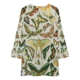 thumbnail image 3 of Robe à Manches Longues Motif Papillon Robe d'Été Jupe d'Été Quotidienne Robes à Manches Longues, 3 of 4