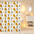 thumbnail image 2 of Erosebridal Kawaii Bug Bee Shower Curtain 72Wx72L,Cartoon Floral Bathroom Curtain,White Black, 2 of 5