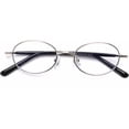 thumbnail image 2 of Oval Glasses For Men Thin Metal Eyeglasses Frame Women Unisex Clear Lens Eyewear, 2 of 8
