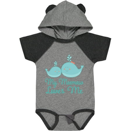 

Inktastic Meemaw Loves Me Grandchild Whale Gift Baby Boy or Baby Girl Bodysuit