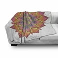 thumbnail image 3 of Mandala Soft Flannel Fleece Throw Blanket, Spring Concept Vintage Style Element Oriental Boho Pattern Flourishing Flowers, Cozy Plush for Indoor and Outdoor Use, 70" x 90", Multicolor, by Ambesonne, 3 of 6