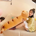 thumbnail image 5 of Long Happy Cat Plush Pillow,Stuffed Animals Cat Pillow Cute Sleeping Throw Pillow,Soft Body Pillow Doll Toy Gift for Girlfriend Kids (Brown,20in/50cm), 5 of 5