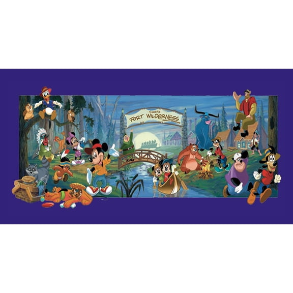Fort Wilderness Camping Walt World Mickey Vanity Plate Minnie Disneyland Character Personalized UV Coated 1 car Vehicle