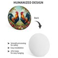 thumbnail image 3 of Vintage Wall Decor Rooster Chicken Farm Wall Plaque Sign Round Metal Tin Sign Round Welcome Door Hanging, Suitable for Home Garden Kitchen Bar Cafe Restaurant Garage Wall Decor 8x8 Inch, 3 of 8
