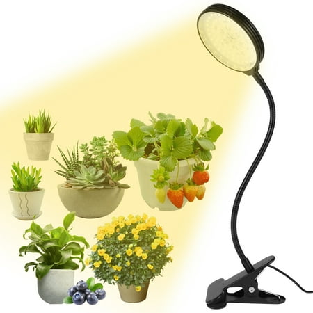 

78 LEDs Plant Grow Light 15W IP65 Waterproof Grow Lamp with Timer 5 Dimmable Levels 360° Adjustable Gooseneck Grow Light Full Spectrum Plant Lights for Indoor Greenhouse