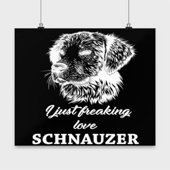 Schnauzer Dog Art - Dog Lovers Home Decor - 13x13 Poster Print - Animal Wall Art