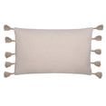 thumbnail image 2 of SAFAVIEH Samerin Striped Tassel Lumbar Pillow, 12" x 20", Grey/White, 2 of 3