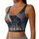 thumbnail image 2 of Fotbe Lonely Night Sky Wolf Sujetador Deportivo Largo sin Aros para Mujer con Almohadillas y Soporte Medio, Transpirable y Absorbente, Camiseta Tipo Chaleco o Tank Top-Small, 2 of 8