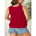 thumbnail image 3 of Womens V Neck Casual Tank Tops Fit Sleeveless Summer Tops Shirts Blouses, 3 of 5