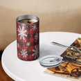 thumbnail image 3 of 20oz Coffee Tumblers Red and Black Christmas Snowflake Pattern Stainless Steel Vacuum Insulated Travel Tumbler Coffee Cups Mug with Lid and Straw with Cleaning Brush for Cold & Hot Drinks, 3 of 5
