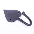 thumbnail image 5 of Renovators Supply Bathroom Hooks for Hanging Bathroom Towel Holder 5.3" Black Spade Shaped Cast Iron Towel Hooks for Bathrooms w/Screws, 5 of 8