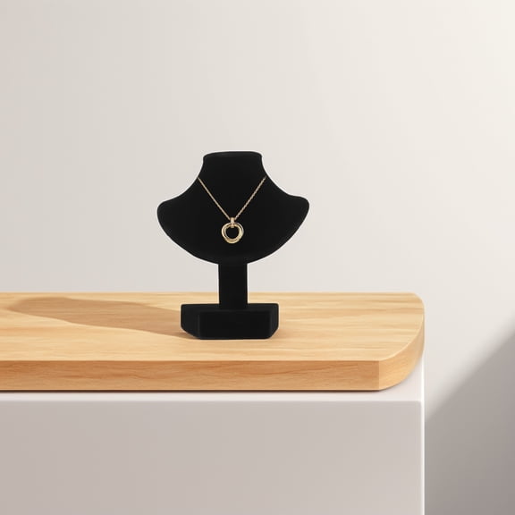 ELAYARD Elegant Black Necklace Mannequin Jewelry Stand for Displaying
