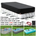 thumbnail image 1 of SHELTUSE 12X24FT Rectangular Pool Cover for Above Ground Pool, Solar Oval Pool Cover Protection with Steel Rope, Ideal for Rectangular/Oval Frame Pool Waterproof & UV-Resistant, Black, 1 of 7