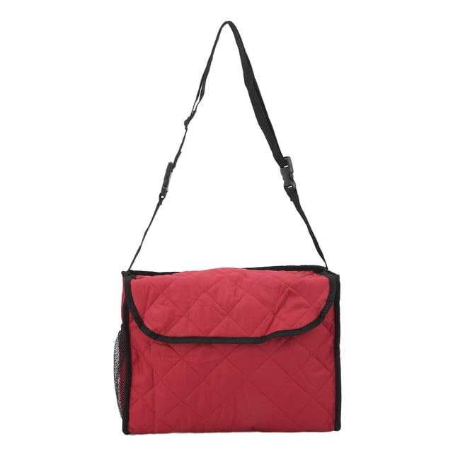 Sac Suspendu pour Déambulateur, Sac pour Fauteuil Roulant Imperméable de Grande Capacité, Léger, pour Chariot, Rouge Vin