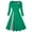 Green, variant on QLEICOM 1950's Dresses for Women Vintage, Renaissance Gothic 3/4 Sleeves Round-Neck Patchwork Dress, Womens Celtic Medieval Gothic Retro Dark Midi Dress, Halloween Casual Dress Wine L