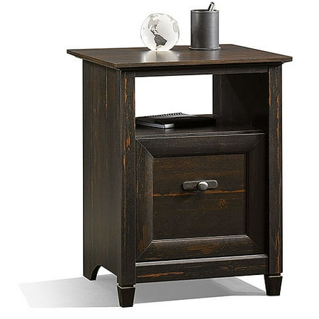 Sauder New Cottage 3-in-1 File Cabinet and Utility Stand, Antiqued Black Paint