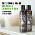 thumbnail image 2 of Viking Revolution Beard Wash & Beard Conditioner Set w/Argan & Jojoba Oils – Softens, Smooths & Strengthens Beard Growth - Natural Peppermint and Eucalyptus Scent - Beard Shampoo w/Beard Oil (5 oz), 2 of 8