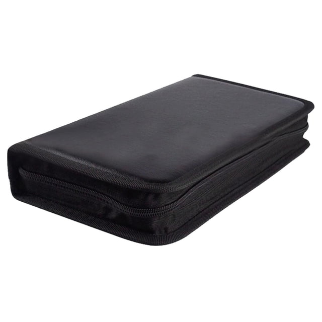 80Disc Heavy Duty CD DVD Bolsa De Almacenamiento Estuche PU Discos de material cuero DVD Titular Negro Hugo Caja de almacenamiento de CD