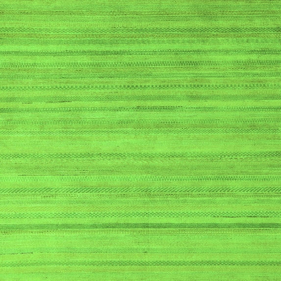 Ahgly Company Indoor Square Solid Green Modern Area Rugs, 6' Square