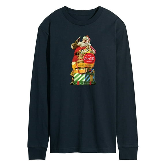 Coca-Cola - Vintage Santa Gift for Thirst - Men's Long Sleeve Graphic T-shirt