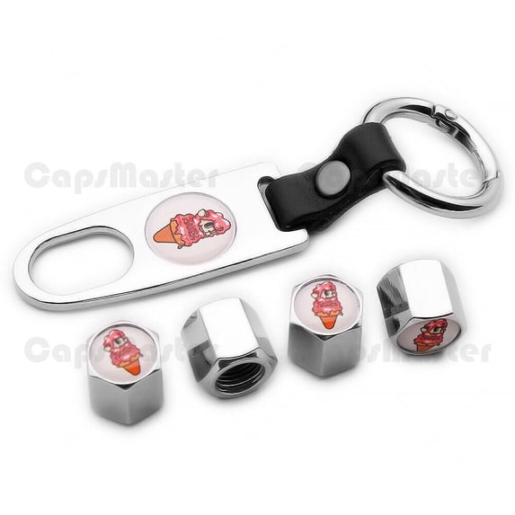 Universal Car Wheel Tire Valve Dust Stem Air Cap Keychain 12 Constellations Logo