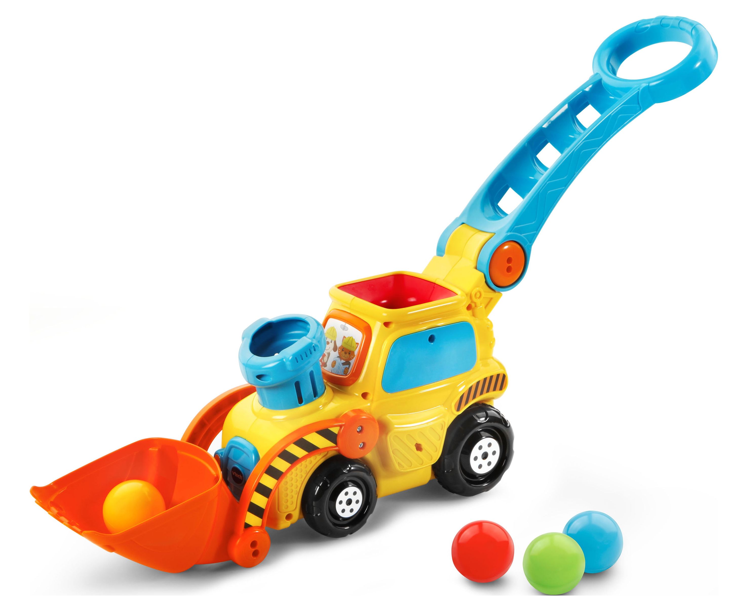 VTech, Pop-a-Balls, Push and Pop Bulldozer, Toddler Learning Toy - image 3 of 12