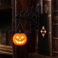 thumbnail image 6 of Cute Reading Ghost Hanging Lantern, Vintage Metal Bracket Library Shelf Light Halloween Themed Decor for Indoor Bookcase Display(Witch Hat), 6 of 6