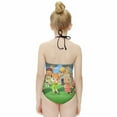 thumbnail image 4 of Animal Crossing Girls One Piece Swimsuits Quick Dry Bathing Suit Swimwear Swimming Suit 7-9Y(120cm), 4 of 8