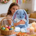 thumbnail image 2 of Free Express Easter Bunny Plush Stuffed Animal with Removable Heart Knit Sweater Soft Fluffy Rabbit Toy for Spring Home Decor Easter Gift and Playtime, 2 of 6