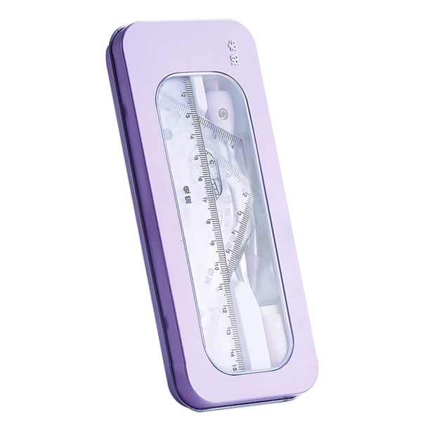 3xMath Geometry Tool Brújula de Dibujo Borrador Reutilizable 45 degree 60 degree Regla Triangular Herramientas de Dibujo Portátiles para La Escuela Adultos Niños 3 piezas