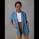 thumbnail image 5 of Chaqueta Vaquera con Bolsillo para Mujer, Estilo Vintage Y2K, con Solapa Holgada y Botonadura Sencilla, para Otoño e Invierno. Azul M, 5 of 9