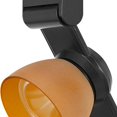 thumbnail image 3 of Benjara BM220778 12W Integrated LED Track Fixture with Polycarbonate Head, Black & Orange, 3 of 5