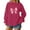 Z04 Hot Pink, variant on Erwazi Women's Valentines Hearts Sweatshirt Crew Neck Loose Long Sleeve Casual Cute Loose Fit Top