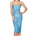 thumbnail image 1 of Pisexur Robes pour Femmes Col Rond Dos Nu Robe de Cocktail Mode Paillettes Scintillantes Robe de Soirée Boîte de Nuit Fête Robe Ajustée Robes de Retour à la Maison Élégante Robe d'Invitée de Mariage Tunique Robe Midi, 1 of 3